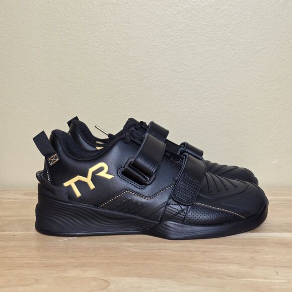 TYR L-2 Lifter Weightlifting Shoes Black Gold Women's Size 7.5 Men's Size 6 - Picture 1 of 7